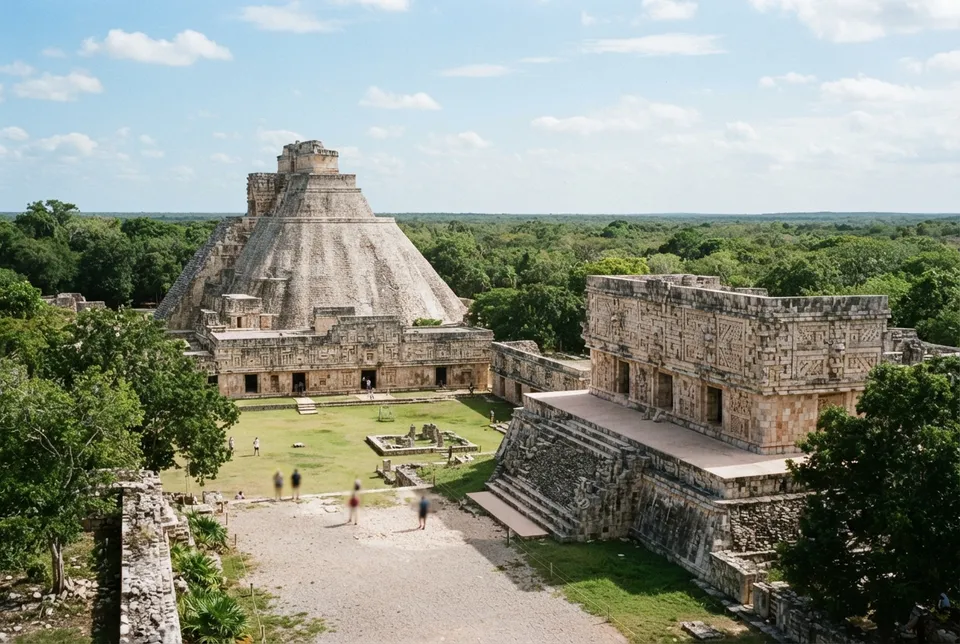 La arquitectura urbana en la antigua ciudad de Uxmal: palacios y pirámides en la península de Yucatán